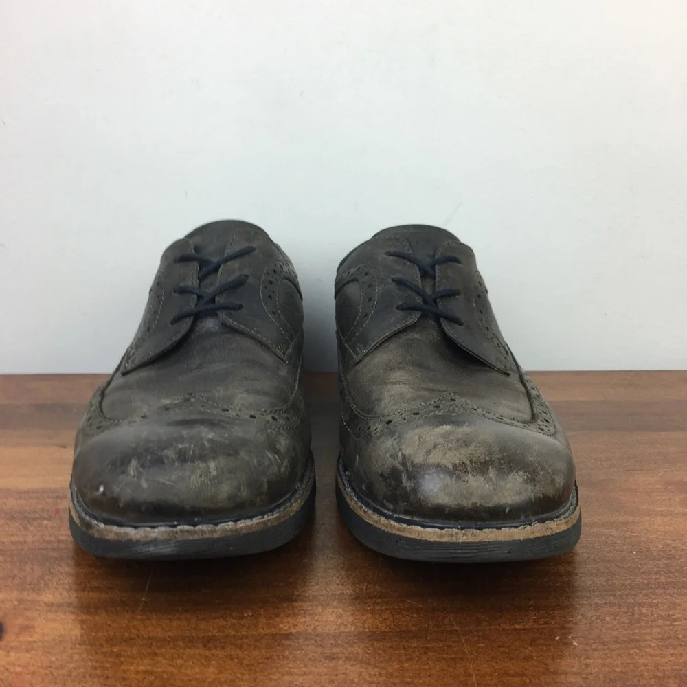 Bostonian Commonwealth Niles Brown Leather Oxford Shoes Men's Size 9.5N Abeo.